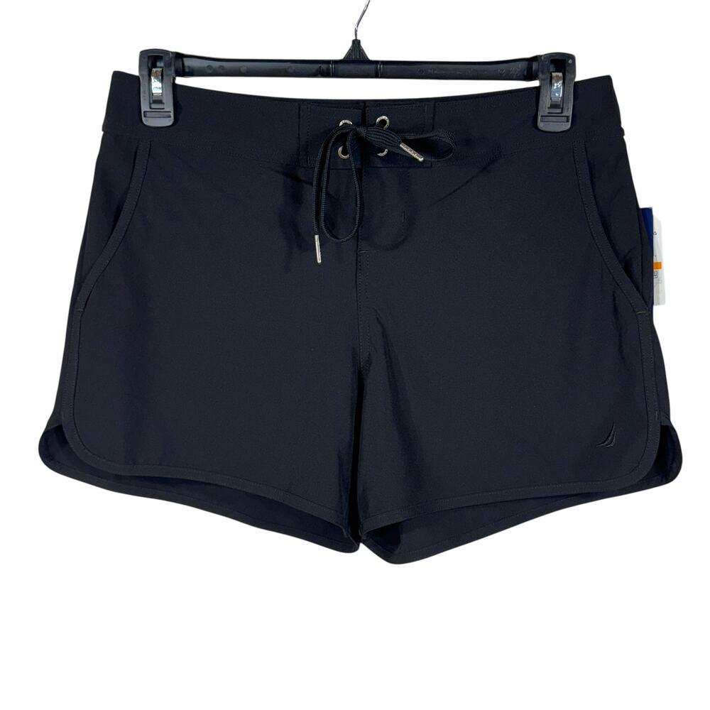 Nautica Small Swim 4.5 in Board Shorts Unlined Hi-Rise Stretch Quick-Dry Pockets